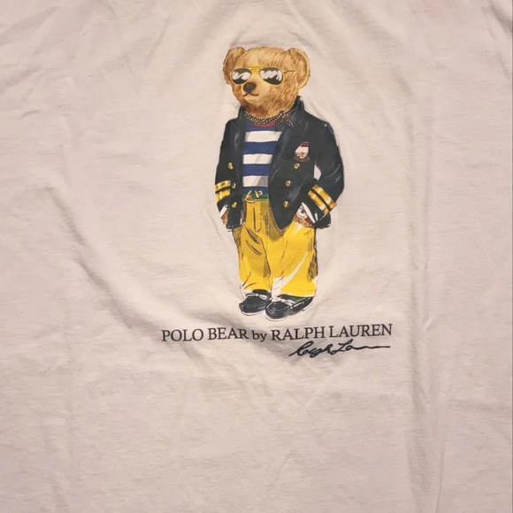 POLO RALPH LAUREN Preppy Bear white classic fit Men's XXL short sleeve t-shirt - Picture 3 of 15
